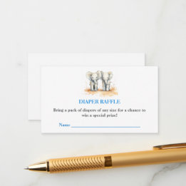 Baby Shower Diaper Raffle Card – Twins Baby Shower エンクロージャーカード