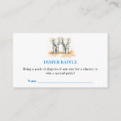 Baby Shower Diaper Raffle Card – Twins Baby Shower エンクロージャーカード (正面)