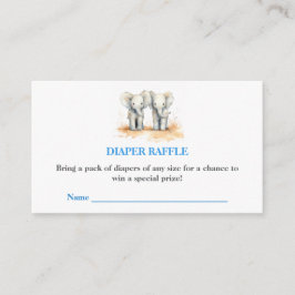 Baby Shower Diaper Raffle Card – Twins Baby Shower エンクロージャーカード