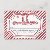 Baby Shower Diaper Raffle Ticket エンクロージャーカード (正面)