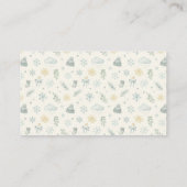 Baby Shower Diaper Raffle - Winter Blue Beanie エンクロージャーカード (裏面)