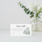 Baby Shower Diaper Raffle - Winter Blue Beanie エンクロージャーカード (スタンド正面)