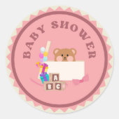 Baby Shower Diseño, Pegatina/Stickers ラウンドシール (正面)