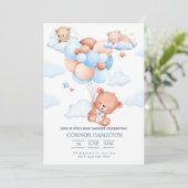Baby Shower Dreamy Clouds Aesthetic 招待状 (スタンド正面)