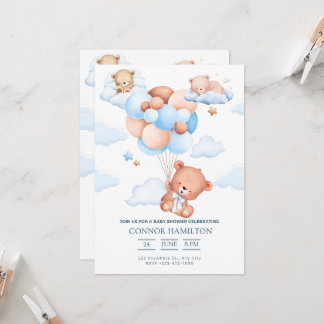 Baby Shower Dreamy Clouds Aesthetic 招待状
