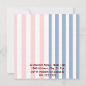 Baby Shower Elephant Baby StrollerCard Invitation  招待状 (裏面)