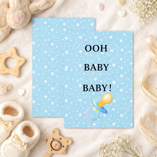 Baby Shower Enclosure Card Cute Neutral Design エンクロージャーカード