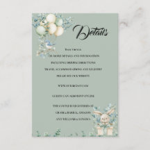 Baby shower Enclosure Card Details