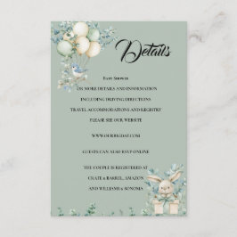 Baby shower Enclosure Card Details エンクロージャーカード