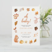 Baby Shower Fall Aesthetic Invitation 招待状 (スタンド正面)