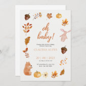 Baby Shower Fall Aesthetic Invitation 招待状 (正面/裏面)