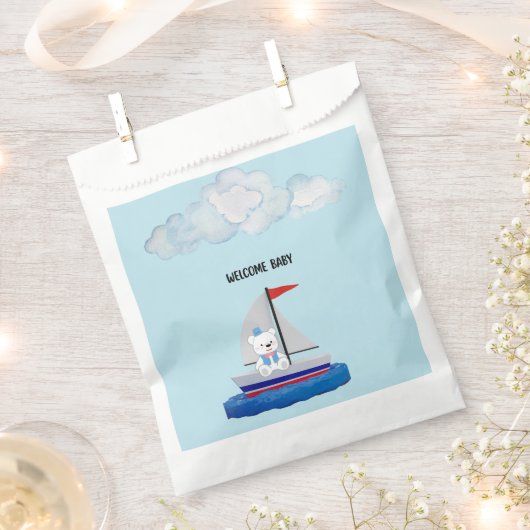 Baby Shower Favor Bags フェイバーバッグ (クリップ留めされた状態)