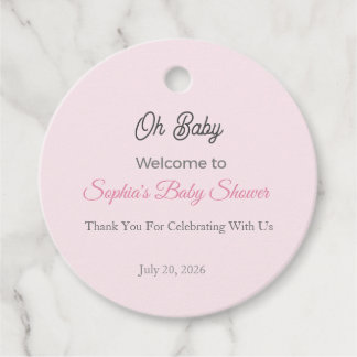 Baby Shower Favor Tag | Oh Baby Sophia フェイバータグ