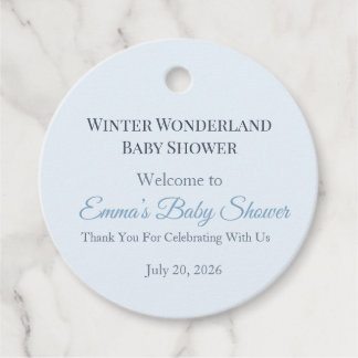 Baby Shower Favor Tag | Winter Wonderland フェイバータグ