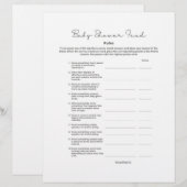 Baby Shower Feud Game with Answers レターヘッド (正面/裏面)