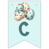 Baby Shower Flag Bunting Dinosaur Dino Mite Party バンティングフラッグ (第1の旗)