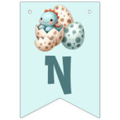 Baby Shower Flag Bunting Dinosaur Dino Mite Party バンティングフラッグ (第3の旗)