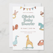 Baby Shower Floral Elegant Invitation Design 招待状 (裏面)