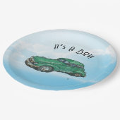 Baby shower for a boy, sedan ペーパープレート (アングル)