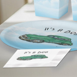 Baby shower for a boy, sedan 縁ありカクテルナプキン