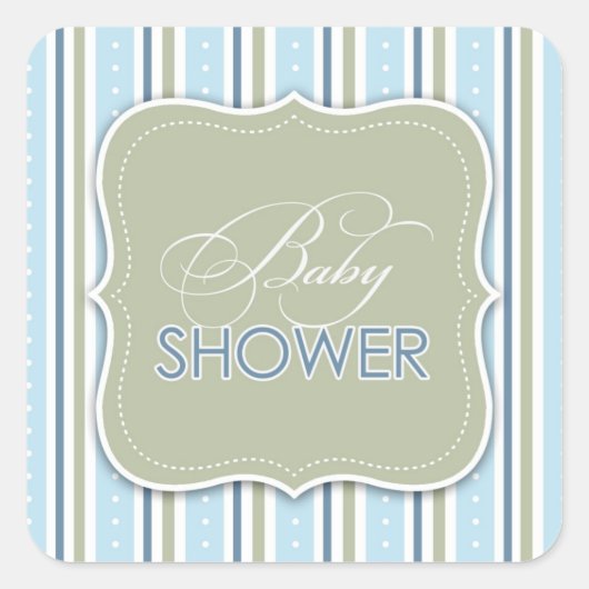Baby Shower for a Boy Sticker スクエアシール (正面)