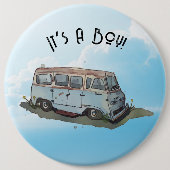 Baby shower for a boy, truck  缶バッジ (正面)