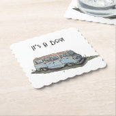 Baby shower for a boy, van ペーパーコースター (アングル)