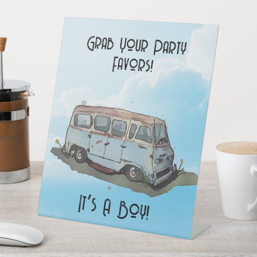 Baby shower for a boy, van 台座サイン (インサイチュ)