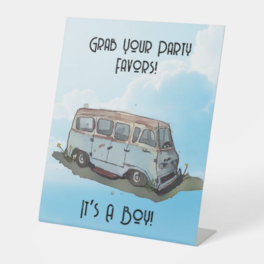 Baby shower for a boy, van 台座サイン (正面)