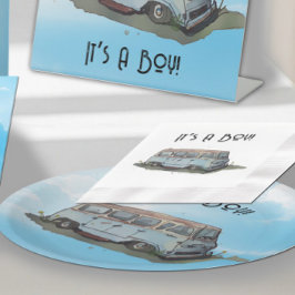 Baby shower for a boy, van 縁ありカクテルナプキン