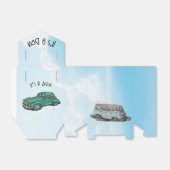 Baby shower for a boy, van and sedan フェイバーボックス (折り畳みなし)