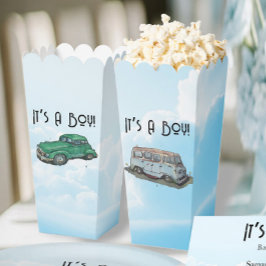 Baby shower for a boy, van and sedan フェイバーボックス