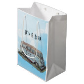 Baby shower for a boy, Van and sedan ミディアムペーパーバッグ (正面アングル)
