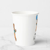 Baby Shower for Boy Blue Balloon Teddy Bear 紙コップ (右)