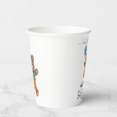 Baby Shower for Boy Blue Balloon Teddy Bear  紙コップ (右)