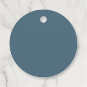 Baby Shower for Boy – Blue Bow , Customizable フェイバータグ (裏面)