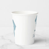 Baby Shower for Boy – Blue Bow, Customizable  紙コップ (右)