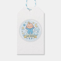 Baby shower for boy gift tag
