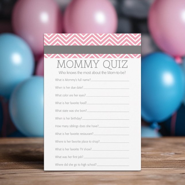 Baby Shower Game – 誰がママを知っ最高のている (Custom Shower Game)