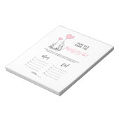 BABY SHOWER GAME Elephant - How old Parents Photo ノートパッド (回転)
