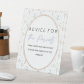 Baby Shower Games - Advice for Parents Sign 台座サイン (インサイチュ)