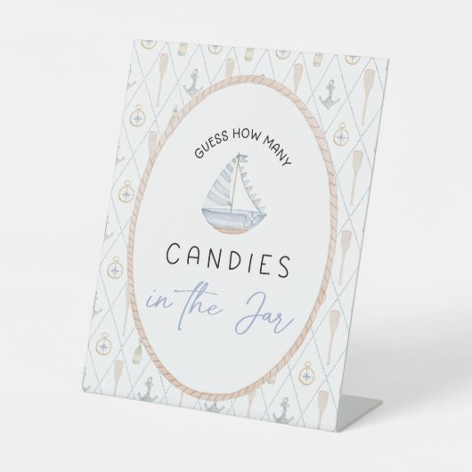 Baby Shower Games - Candy Jar Game 台座サイン (正面)