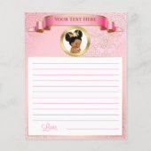 Baby Shower Games Pink Gold African American (裏面)