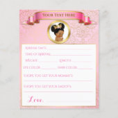 Baby Shower Games Pink Gold African American (正面)