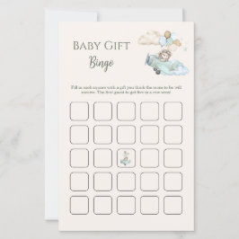 Baby Shower Gift Bingo Game We Can Bearly Wait Boy