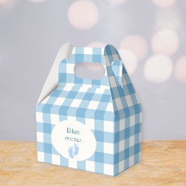 Baby shower gifts - Blue square boxes フェイバーボックス