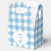 Baby shower gifts - Blue square boxes フェイバーボックス (オープン)