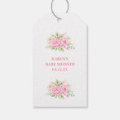 Baby Shower Girl Pink Bear ギフトタグ (裏面)