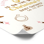 Baby shower girl with Cowgirl theme ポスター (角)