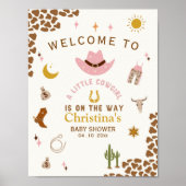 Baby shower girl with Cowgirl theme ポスター (正面)